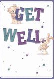 This get well card sparkles with joy, its design capturing the lighthearted optimism and close-knit camaraderie of New Eltham. Centered on the card are two charming characters-a teddy bear with a plush, huggable appearance and a lively puppy with floppy ears-who together cradle large, colourful letters spelling out 'Get Well.' The text glows in layered shades of indigo and teal, contrasting beautifully against a creamy background, much like the inviting shopfronts along New Eltham Parade. Scattered stars, shaded in royal blue and gentle violets, create a whimsical trail of hope across the page, echoing the uplift one feels when greeted by a fresh bouquet at a local florist. The artistry that shapes the animals' fur and friendly eyes conveys a sense of tactile comfort and innocent trust, inviting an emotional response as reassuring as an unexpected floral delivery. Each visual detail-every star, every rounded curve-works together as a small celebration of kindness, reflecting the caring gestures New Eltham is renowned for. Whether tucked into a bouquet by New Eltham Florist or mailed on its own, the card delivers comfort, healing, and a little magic to anyone needing support, all in a spirit that feels uniquely local and deeply sincere.